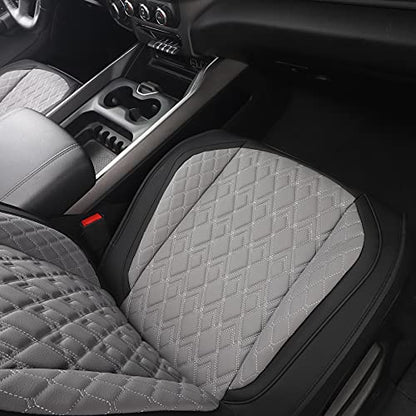 Car Seat Covers for Dodge Ram 2 Pcs Front (2 PCS Front,Black-Grey)