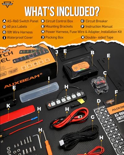 AS R60 Slim 6 Gang Switch Panel with RGB Backlight Memory Function (AS-R60 6 Gang)