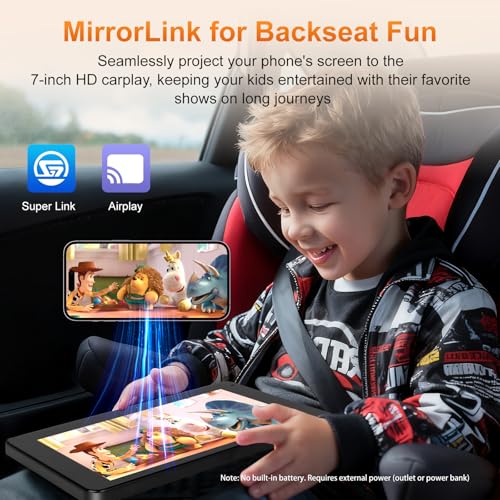 Baby Car Camera with 7" Wireless CarPlay Screen