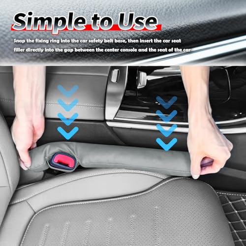2026 2PCS Upgraded Car Seat Gap Filler with Fixing Ring (Sage Green)