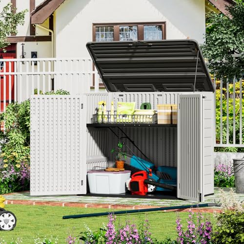 Large Outdoor Storage Shed (White-48 cu ft)