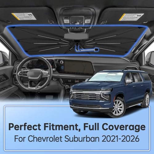 Windshield Sun Shade Umbrella for Chevrolet Suburban 2021 (for Chevrolet Suburban 2021-2026)
