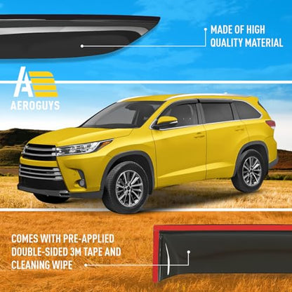 Extra Durable Window Deflectors Tape (For Toyota Highlander 14-19)