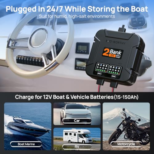 2 Bank Marine Battery Charger 5X2