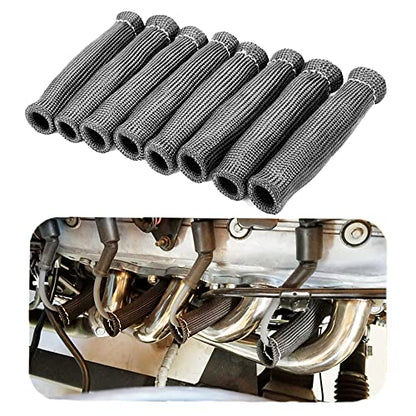 Spark Plug Wire Boots Thermal Protection Insulator Sleeve (black)