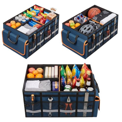Car Trunk Organizer and Storage for Car (Blue / Medium)