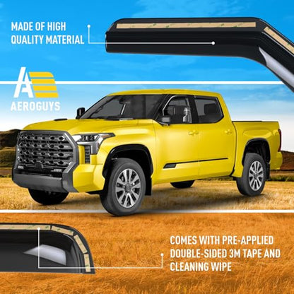 Extra Durable Window Deflectors in (For Toyota Tundra 22-26)