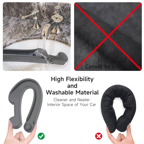 Car Seat Gap Filler Organizer 2Pack Soft Foam 3IN1 Multifunctional (Gray / Narrow)