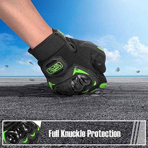 Motorcycle Gloves Breathable (6-green / Large)