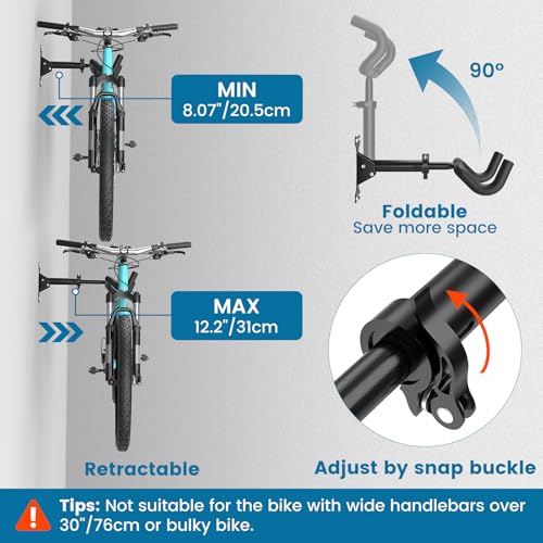 Bike Wall Mount (1 pack / Double hook quick release)