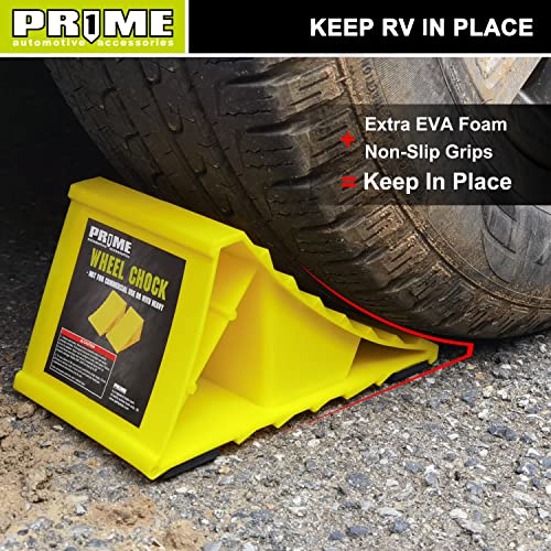 PR1ME Wheel Chocks with Non (wheel Chock 2 Pack)