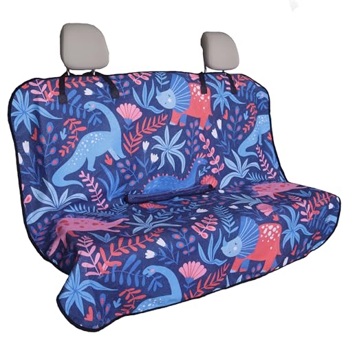 Back Seat Cover for Car Trucks Van SUV Jeep (Rear Bench Seat Towel / Dinosaur)