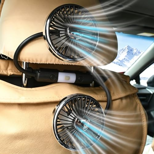 Dual Head Car Cooling Fan for Back Seat