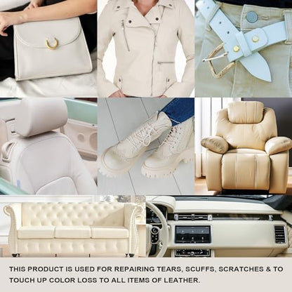 Cream Leather Repair Kit for Furniture (Cream)