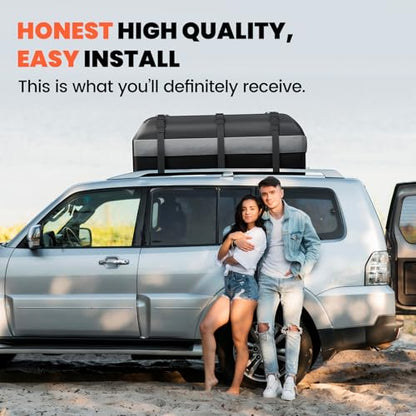Car Rooftop Cargo Carrier Bag (Black with Grey / 21 Cubic Feet)