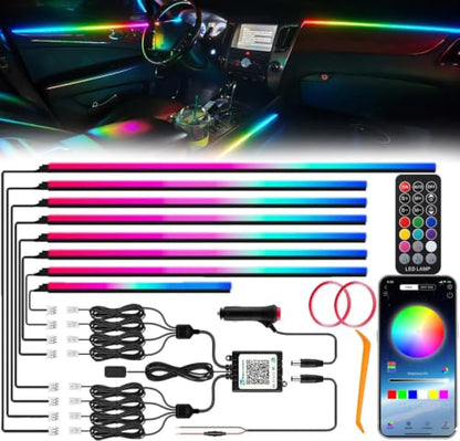 Interior Car LED Strip Lights (Car Ambient Lighting Kit (8 in 1))