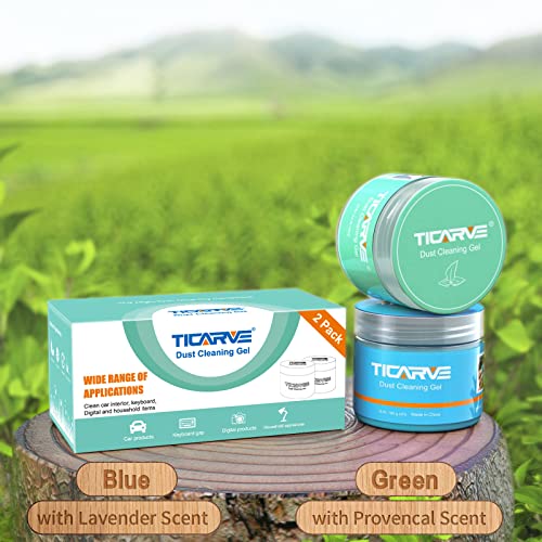2Pack Cleaning Gel for Car Putty Car Slime Cleaning Car Detail Putty Tools Car Interior Cleaner Automotive Car Cleaning Kits Keyboard Cleaner Blue Green (Blue+Green)