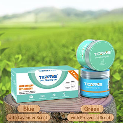 2Pack Cleaning Gel for Car Putty Car Slime Cleaning Car Detail Putty Tools Car Interior Cleaner Automotive Car Cleaning Kits Keyboard Cleaner Blue Green (Blue+Green)