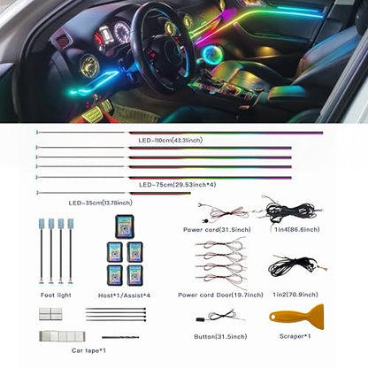 Ambient Lighting Car Interior LED Strip Lights 6 (6in1-110CM)