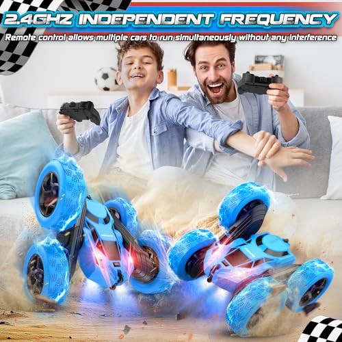 Blue RC Stunt Car for Boys Kids (Blue Pro)