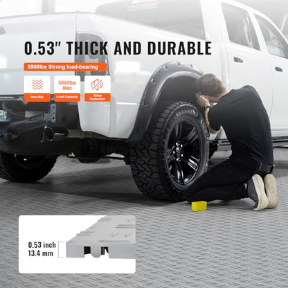 Garage Floor Tiles 12 x 12 x 0.53 inch (25 Pack Tile / Silver)