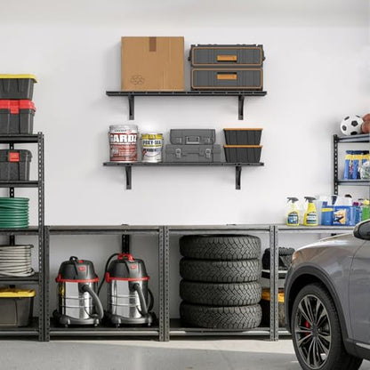 2 Pack Wall Mounted Garage Shelving (2 pack-1x4ft)