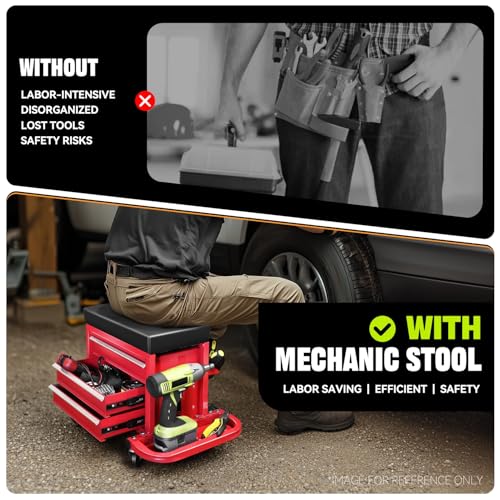 Mechanic Rolling Seat (Red)
