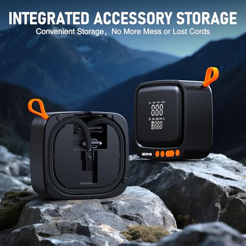 Tire Inflator Portable Air Compressor (Cordless 180 PSI / Orange)