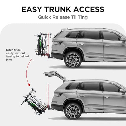 Young 200 lbs. Capacity Hitch Mounted 2 (2-BIKE RACK 200 LBS WITH LOCK)
