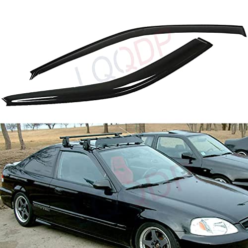 2pcs Window Visors Rain Guards for 1996 (for 1996-2000 Honda Civic)