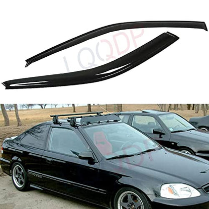 2pcs Window Visors Rain Guards for 1996 (for 1996-2000 Honda Civic)