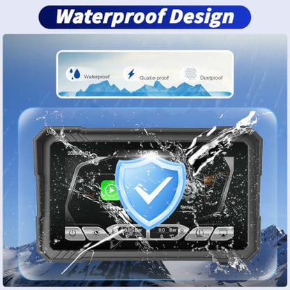 5 Inch Wireless Motorcycle Carplay GPS Navigation System