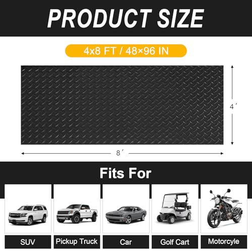 4x8FT Garage Floor Mat (4*8FT / Black)