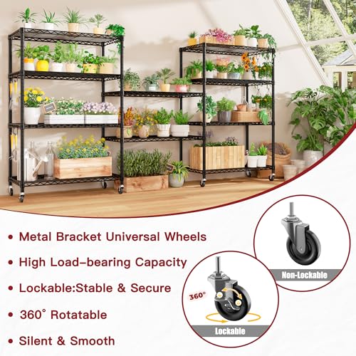 36"W x 16"D x 79"H Wire Shelving with Wheels (36"W x 16"D x 79"H)