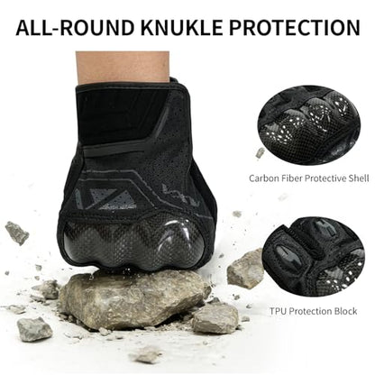 Motorcycle Gloves for Men Women (Black / Large)