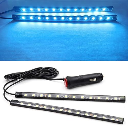Ambient Lighting Car 2PCS Under Glow Kit with Cigarette Lighter (Ice Blue)