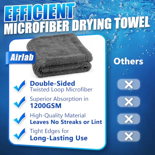Microfiber Towel Car Drying Detailing Wash Cloth Car Care (Dark Grey)