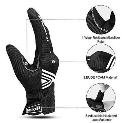 Motorcycle Gloves Breathable Mesh Touchscreen Hard Knuckles (White / Small)