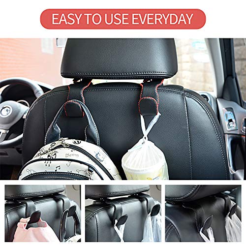 2 Pack Car Headrest Hooks (Brown)