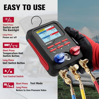 Digital Manifold Gauge (Digital Manifold Gauge - RMG4DB-BK)