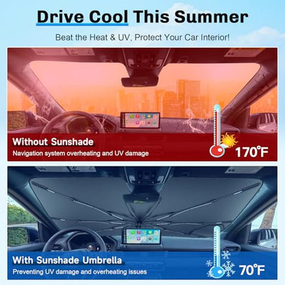 for 2026 Honda Passport Windshield Umbrella Sunshade [Easier Foldable] (2026 Passport (Umbrella))