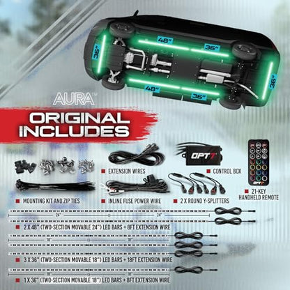 Aura RGB Aluminum RV LED Underglow Lights with Remote Control (3. RV Class B & B+ / RGB)