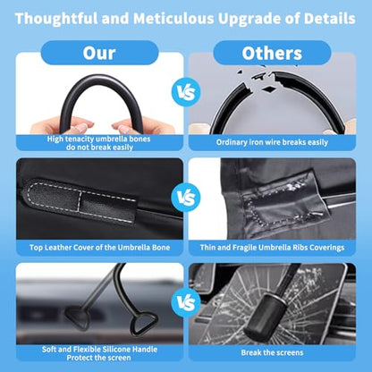2026 Upgraded Car Windshield Sun Shade Umbrella Foldable Sunshade UV Block (L)