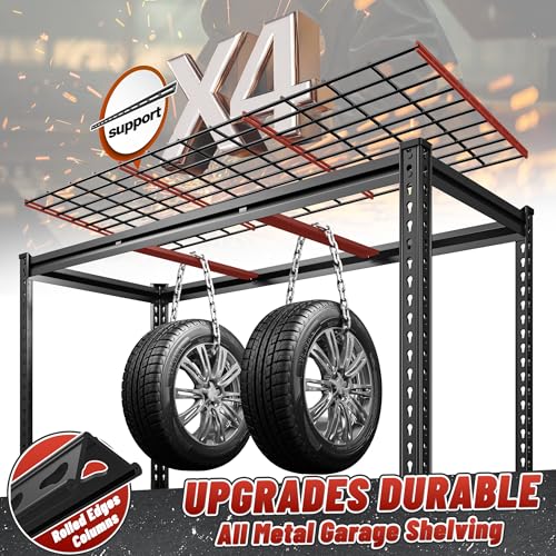 6 Tier Heavy Duty Storage Shelving for Garage Basement Warehouse (48" W X 24" D X 78" H)