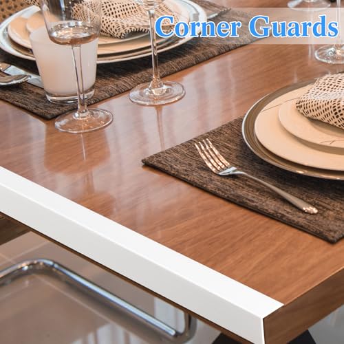 Wall Corner Protector Guards with Self Adhesive (3/4 x 48 Inches / White)