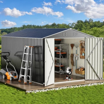 8X12 FT Outdoor Storage Shed Black (Black / 8X12 FT)