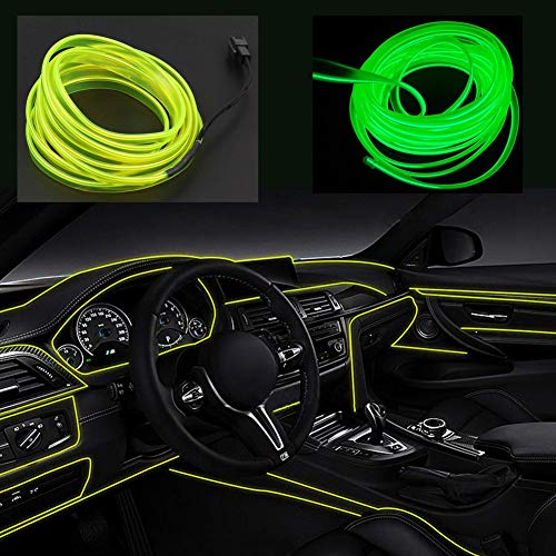 El Wire Neon Light Interior Car Light (Fluorescent green / 5m)