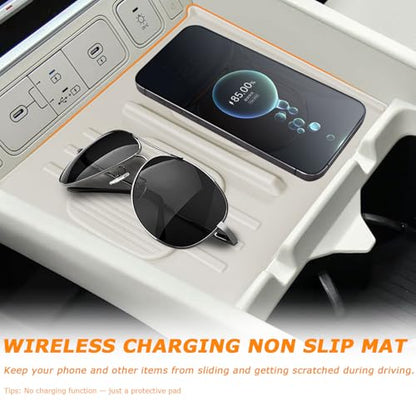 Wireless Charging Pad for 2024 (For Santa Fe 2024-2026 White)