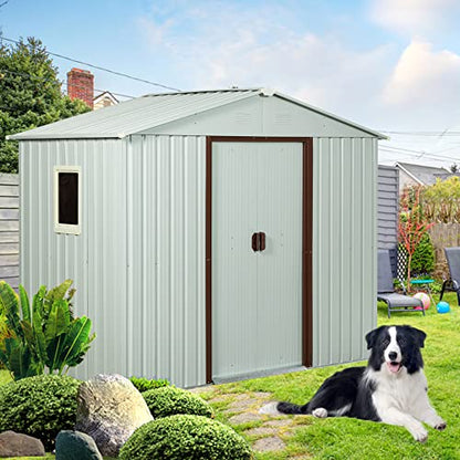4x8 FT Outdoor Storage Shed (4x8 FT/Window / White)