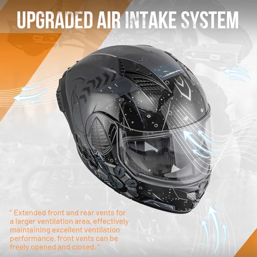 DOT Motorcycle Full Face Helmet (Future Gray / X-Large)